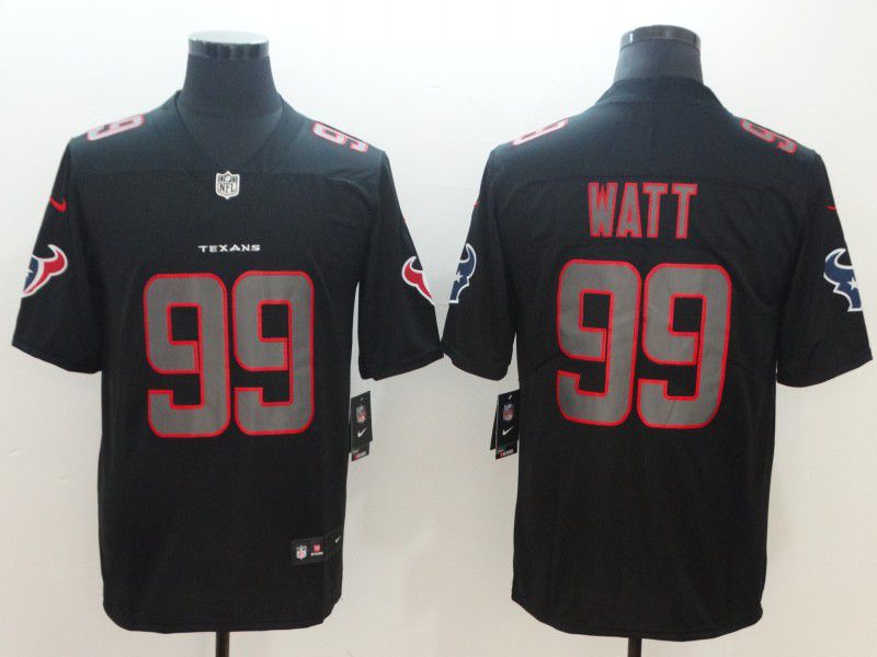 Men Houston Texans #99 Watt Nike Fashion Impact Black Color Rush Limited NFL Jerseys